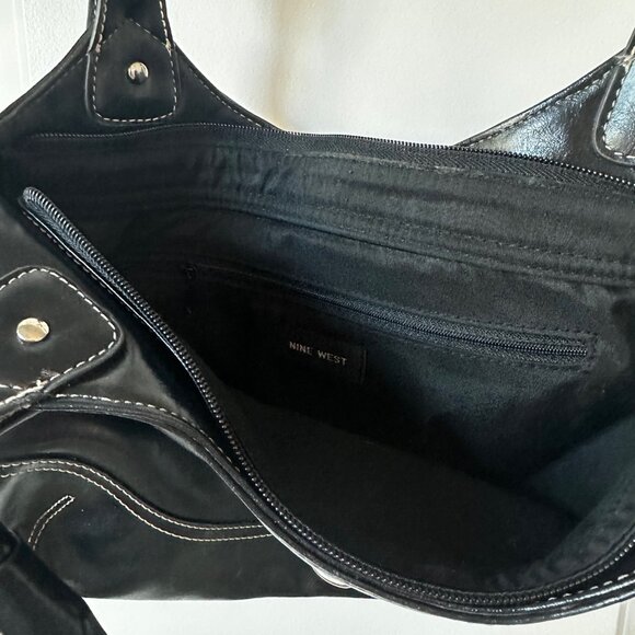 Vintage Y2K Nine West Black Soho Hobo Bag - Picture 5 of 5